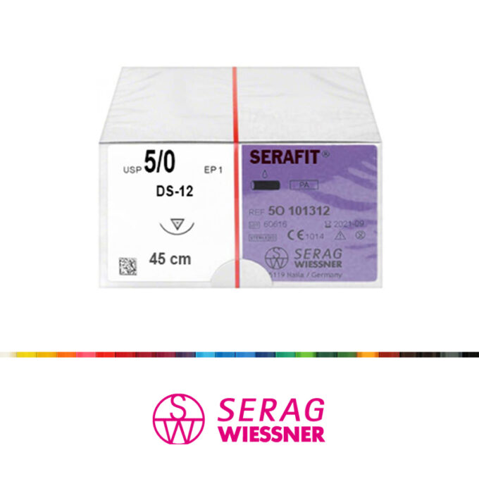 5O101312 Seraﬁt 5/0, DS-12, 45 cm, multi, resorbable, 24 pcs