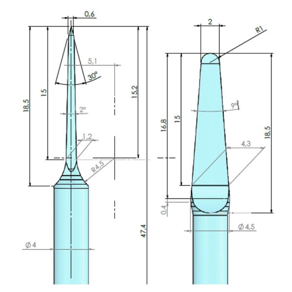 FPDEXTR1 Mallet Extractor 1, Straight, Single Packed