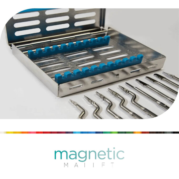 BOX10 Magnetic Mallet Steel Box for Instruments, 10 pcs